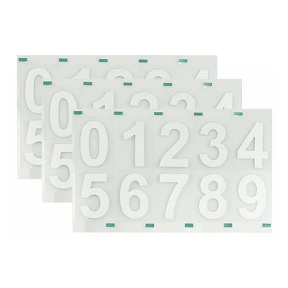 3 Stück Nanofilm Kennzeichenaufkleber Digitaler Aufkleber Reflektierendes Digitales Zahlenetikett Auto-Kennzeichenaufkleber Briefkasten