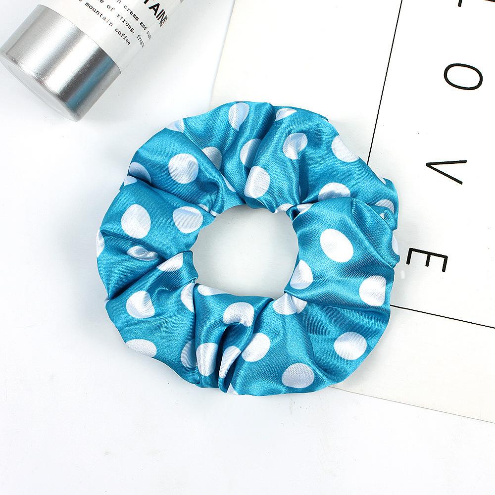 New Satin Printed Flower Floral Scrunchie Women Girls Elastic Hair Rubber Bands Accessories Tie Hair Ring Rope Holder Headdress