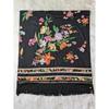 Used LEONARD Leonard Stole Fringe Floral Silk Blend