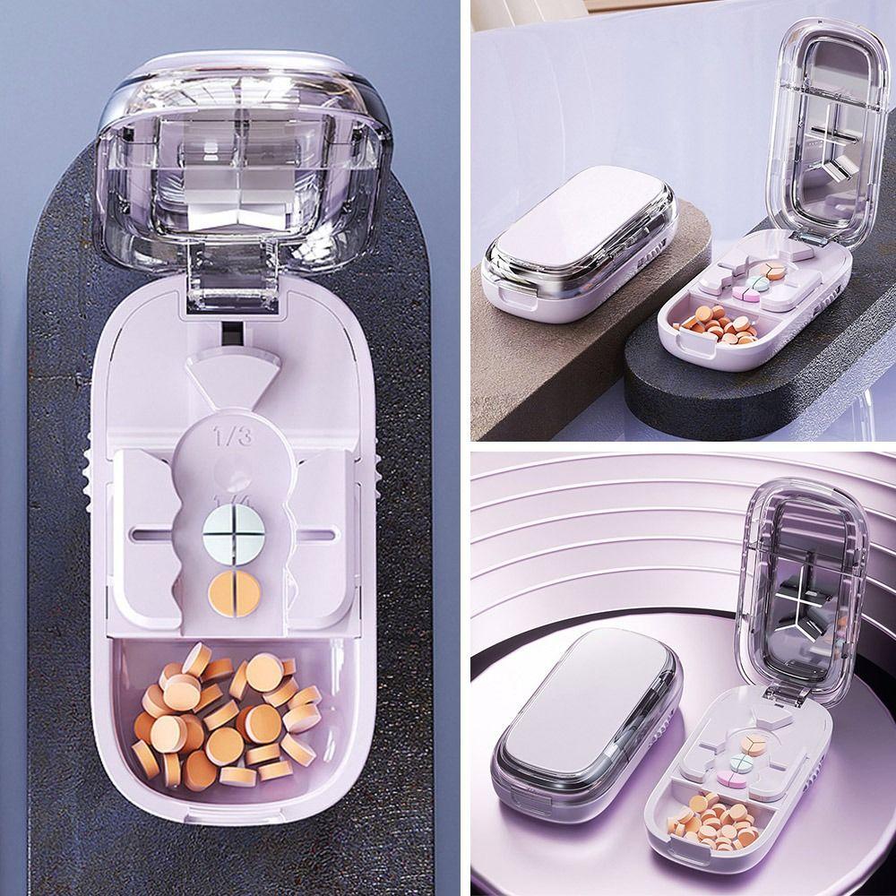 Dustproof Quartering Pill Cutter Divider Organizer Medicine Pill Cutter  for Small or Large Pills
