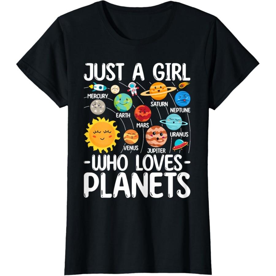Просто девушка, которая любит науку о планете Солнечной системы, космос, футболка S