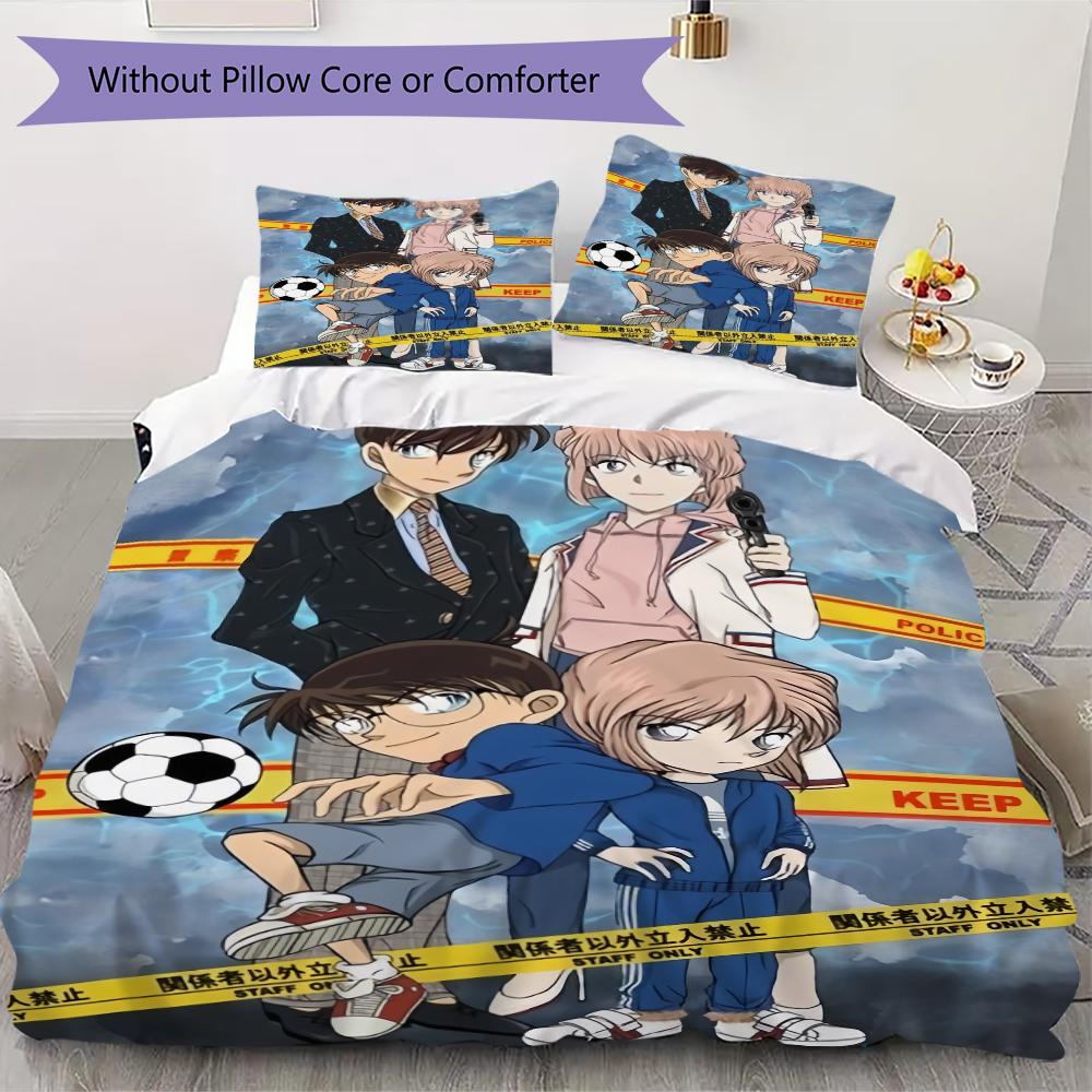 Detective Conan Glass Dual Identity Threepiece Set Without Core 1 Duvet Cover 2 Pillowcase Without Core Christmas Birthday Gift Bedding Set