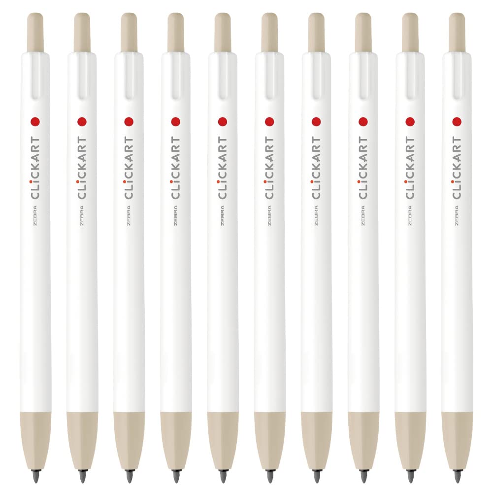 

Zebra Clickart Sand 10 Water-Based Pen, Beige, Pens, B-WYSS22-SBE