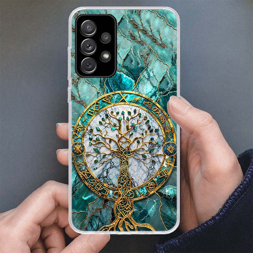 Tree of Life Space Phone Case For Samsung Galaxy A17 A16 A56 A15 A55 A14 A54 A13 A53 A36 A35 A34 A33 A26 A25 A24 A23 A05S A04S G