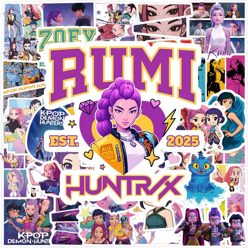 Kawaii Anime K-pop Demon Hunter Stickers Cartoon Sealing Decals Waterproof DIY Scrapbooking Stationery Cute Sticker Gifts