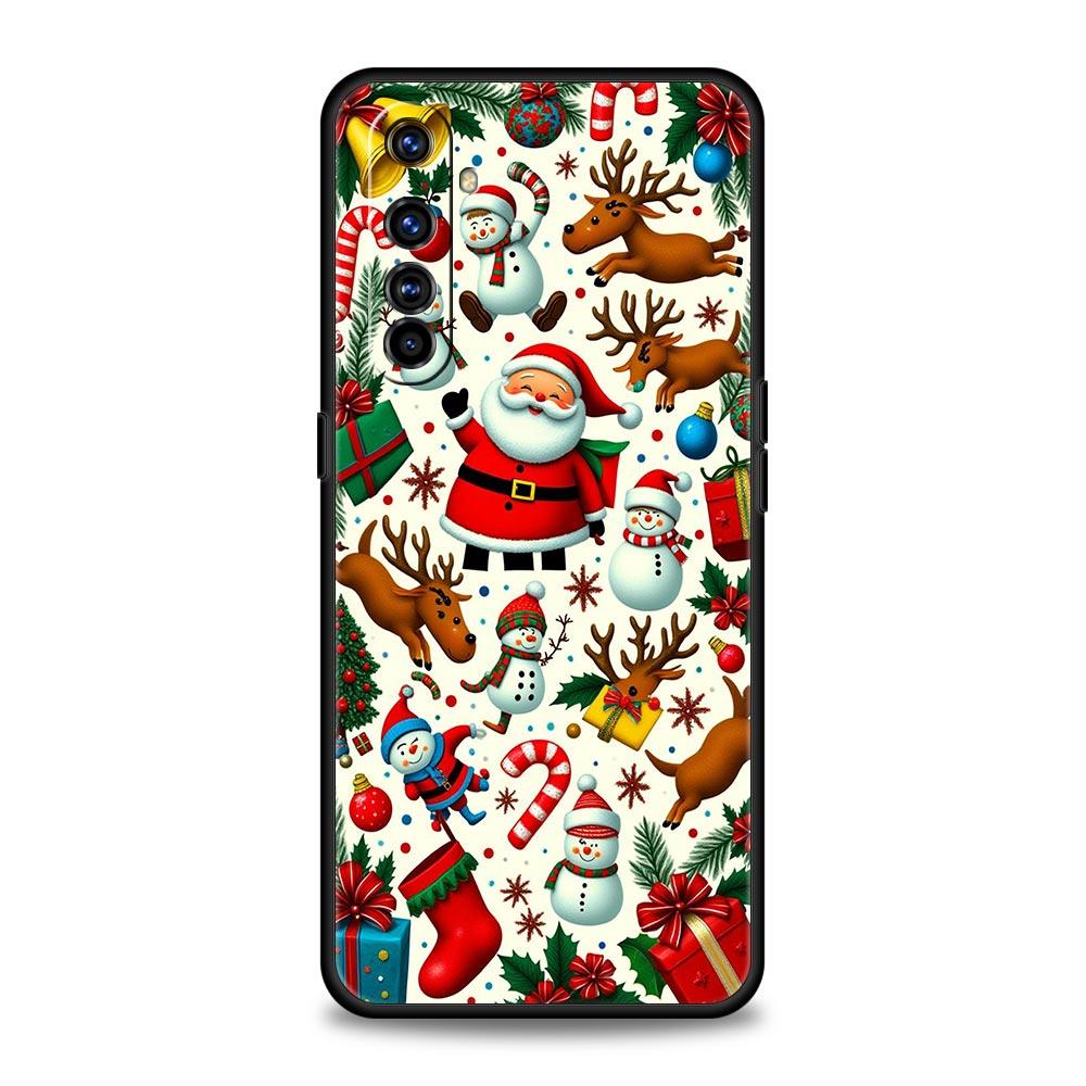 Merry Christmas Soft TPU For Realme 13 12 11 10 9 Pro Plus GT3 GT2 C21 C25 C35 C53 C55 C67 Pro 5G Phone Case Cover Fundas Capas