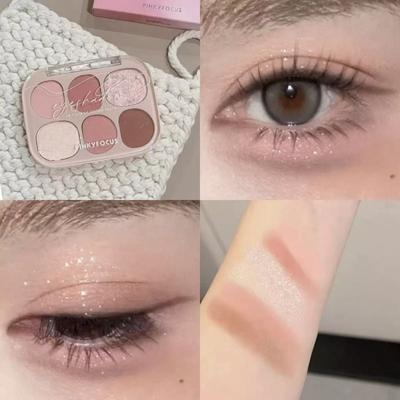Matte Beam Natürliche 6-Farben Make-up Palette für einen Date-Look Lieblicher Make-up Look 1 Stück 01 Pfirsich Pastell