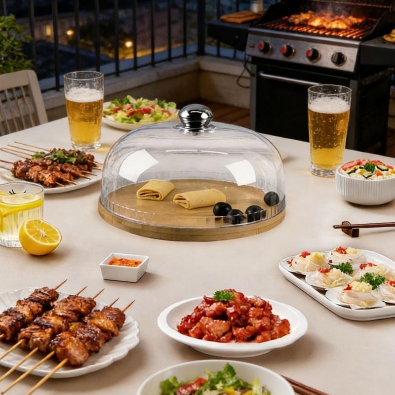 Shatterproof Food Storage Dome for Camping and Garden Parties with Clear Visibility Easy to Cleaning Cake Protector