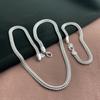50-60Cm 925 Silver Plated Men and Women Flat Snake Bone Keel Necklace Chain