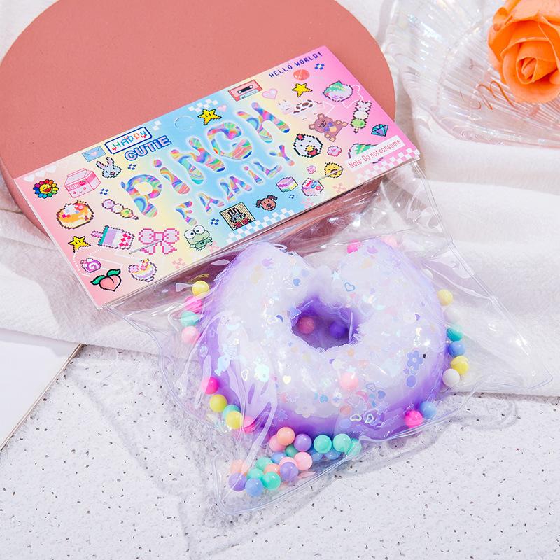 Taba Squishy Cake Doughnut Stress Ease Plaything Tactile Fidgeting Toys For Kids Adults Anti Stress Squeeze Soft Toys Fidget Toy