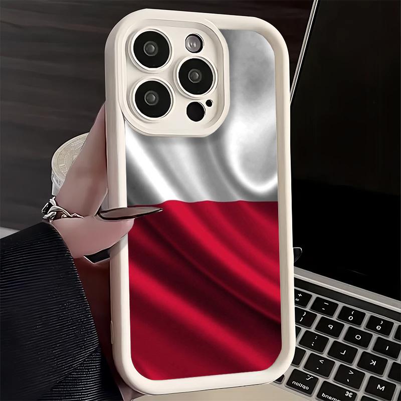 

Phone Case for iPhone 17 Air 16E 15 16 Pro Max Poland Flag White Red Cover 14 Plus 13 12 Mini Soft Shell Silicone Fundas iPhone 17