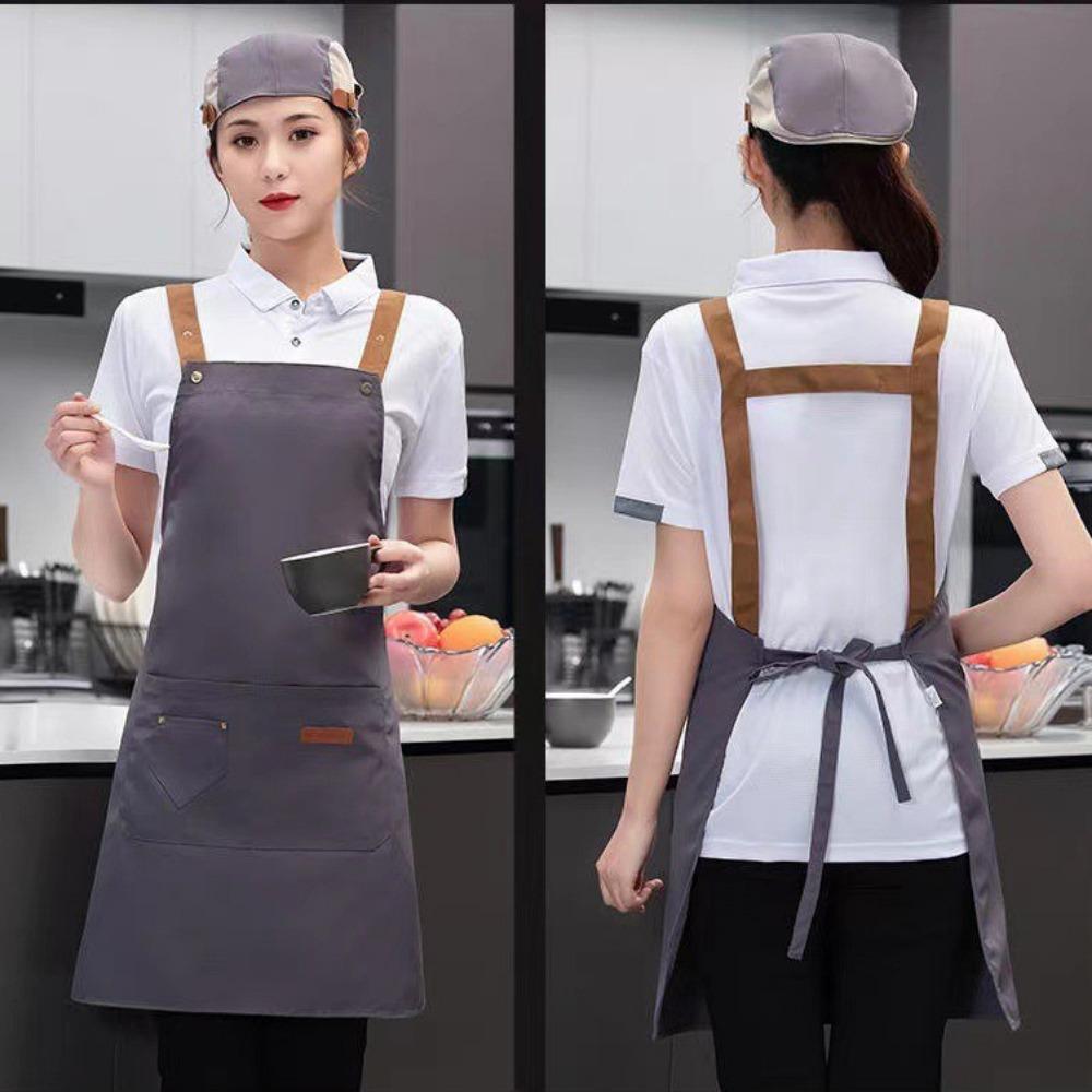 

Multi-function Waterproof Apron Oil Resistant Cleaning Apron Cleaning Supplies Chef Apron Cooking серый