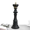Resin Chess Piece Decor Chess Piece Figurine Chess Statue Tabletop Ornaments King Queen Chess Resin Craft Desk Decor Collectible