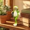 Green Frog Figurine Funny Cartoon Ornament Lightweight for Aquarium