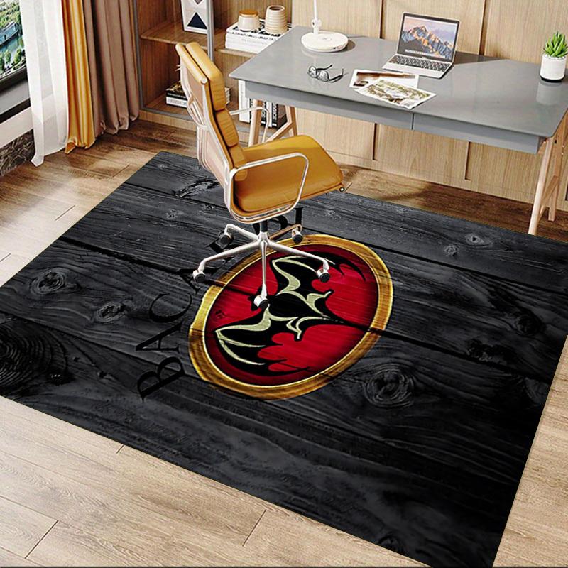 1pc Bacardi Bat Home Office, Durable Polyester Floor Mat with Easy, Office Decor, Urban Style, Nonslip Backing