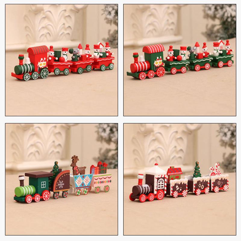 Christmas Wooden Train Ornaments Home Scene Decoration Ornaments Christmas Decorations Souvenirs Perfect Christmas Gifts
