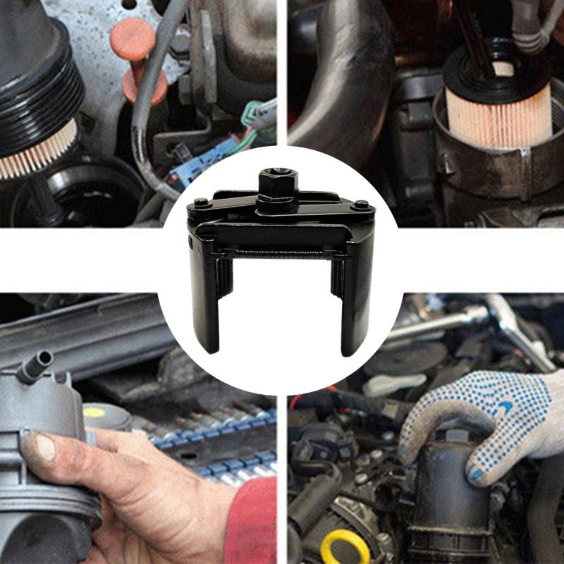 Heavy Duty 2 Jaw Oil Filter Wrench With Auto Locking Grip And Spring Load Mechanism For Car Motorcycle Maintenance