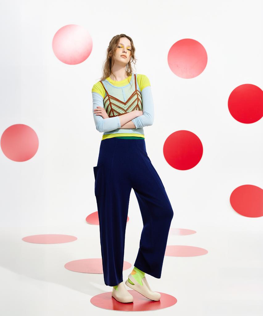 Seunoya 26Ss Wool Wholegarment Flow Knit Pants