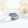 Elegant Floral Carvings 1pc Vintage Spoon Ring - Alloy Women's Fashion Accessory - Daily Glamour & Party Statement, Simple Style, All-Season Wear