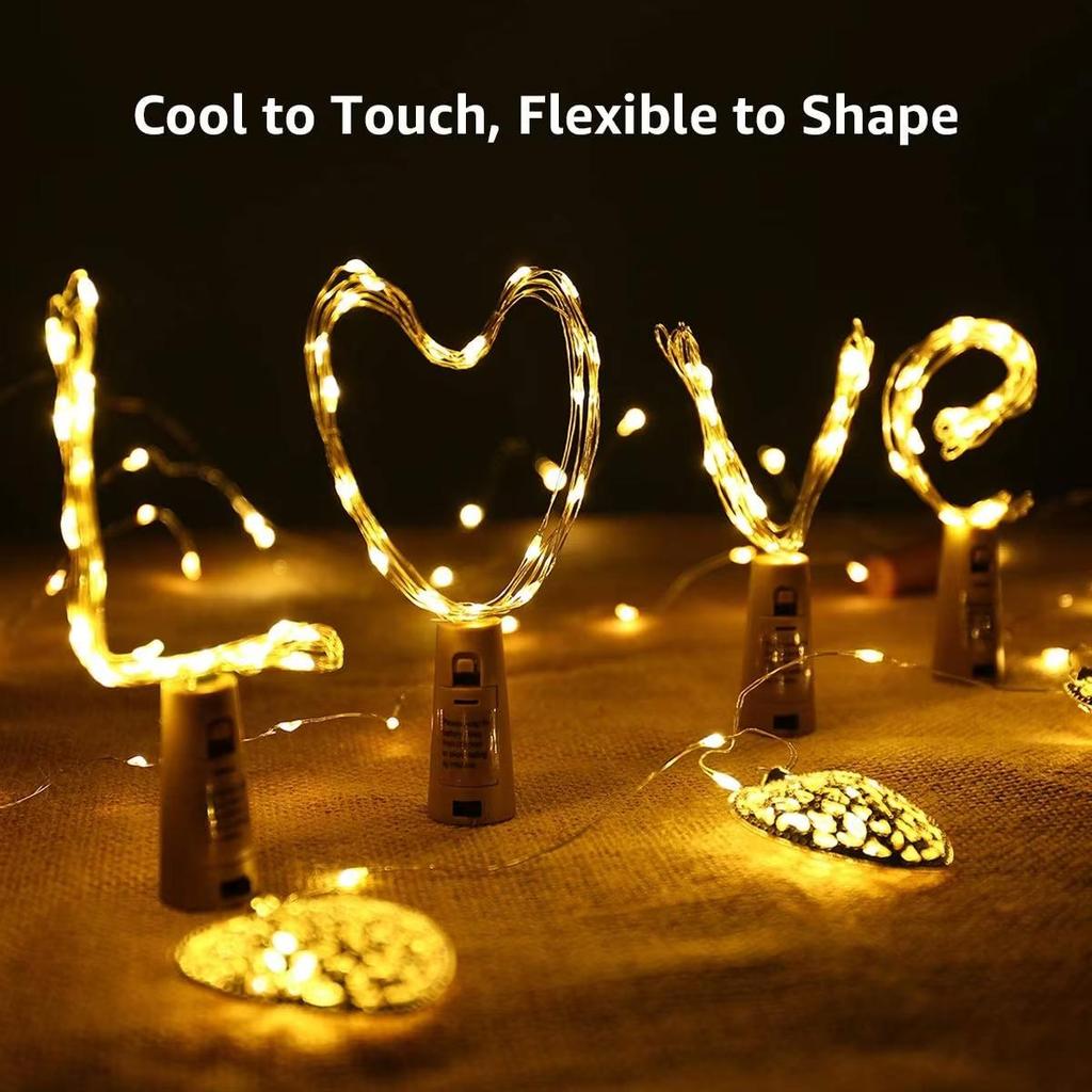 Warm White Bar LED Wine Bottle Cork String Lights Christmas Decor Led Lamp Bottle Fairy Lights Holiday Copper Wire Lights String