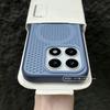 For Xiaomi 17 13 Mi 15 14 Pro Case Simple Magnetic Honeyb Hole Heat Dissipation Matte PC Skin Feel Color Blocking Phone Cover