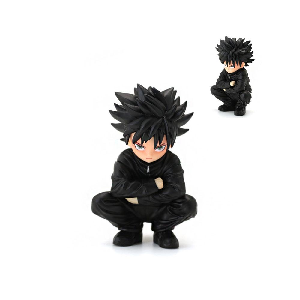 13CM Anime Jujutsu Kaisen Figure Fushiguro Megumi Q Version Squat Position Anime Model Toys Gifts Collection Decoration PVC