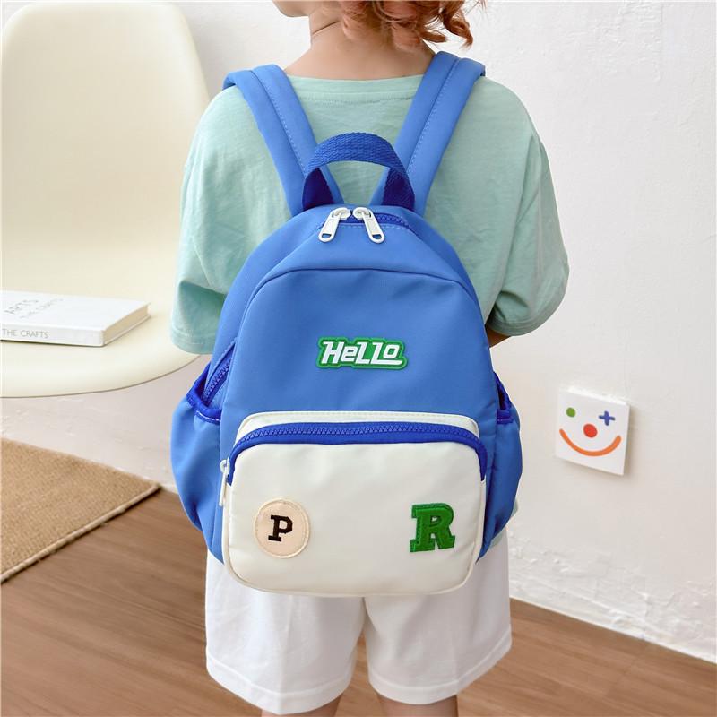 New Trendy Kids Nylon Backpack Colorful Letters Cute Casual School Bag