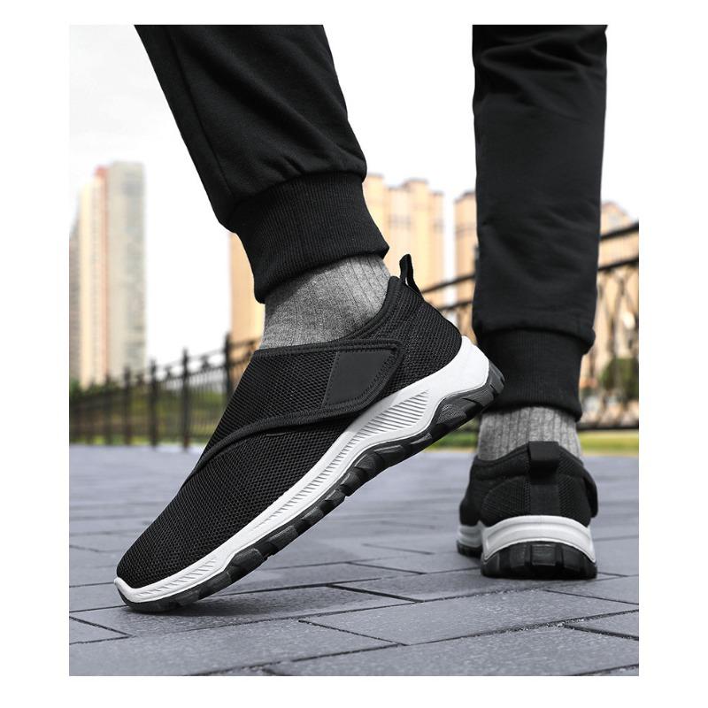 Pantofi casual respirabili din plasă pentru bărbați, pantofi simpli cu velcro