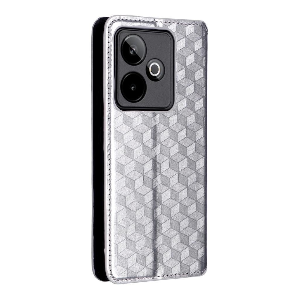 For Realme GT 7 5G Case Wallet Rhombus Imprinted Leather Phone Cover