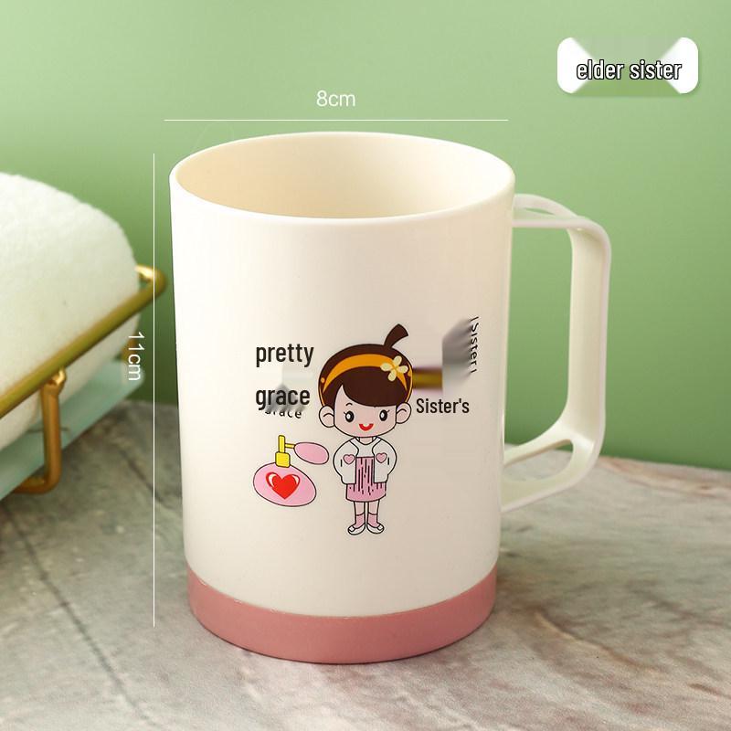 Family Toothbrush Cup Set: Parent-Child, 3-5 Person Oral Hygiene Kit with Mouthwash Cups Default