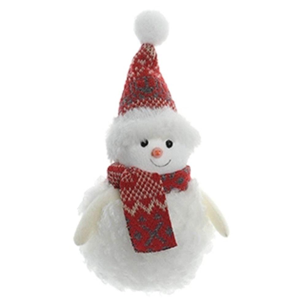 Cute Christmas Plush Snowman Pendant Xmas Ornament Christmas Tree Pendant  New Year