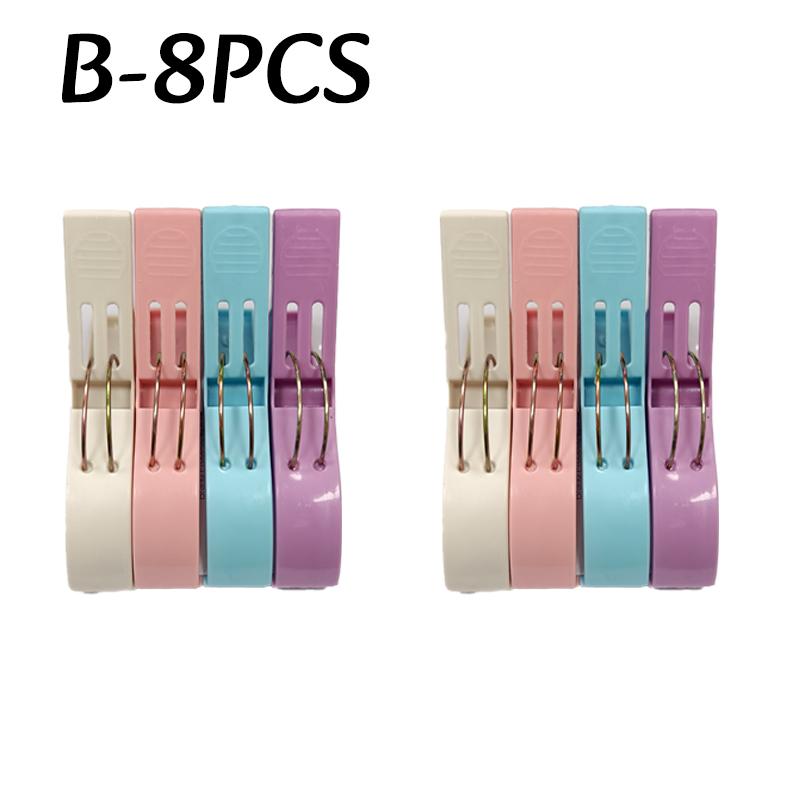 4-20pc Plastic Beach Towel Clips Windproof Clothes Pins Color Pegs Bed Sheet Clips Drying Racks Retaining Clip Home Organization