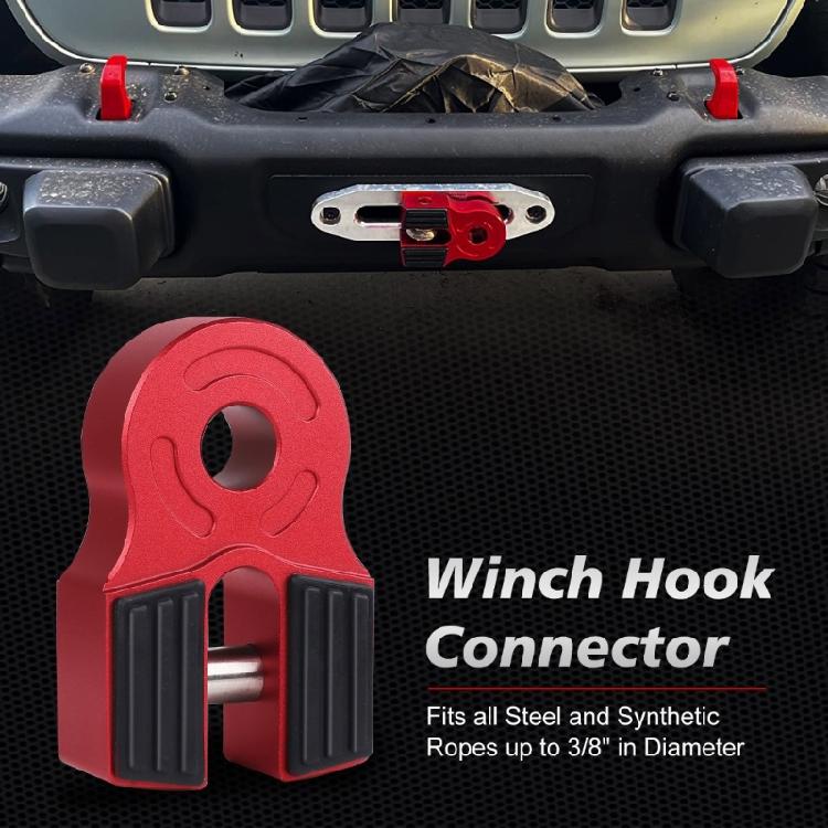 Rapid Connect Aluminum Winch Hook Secure Trailer Linkage Winch Shackle Mount for Off Road Towing Applications