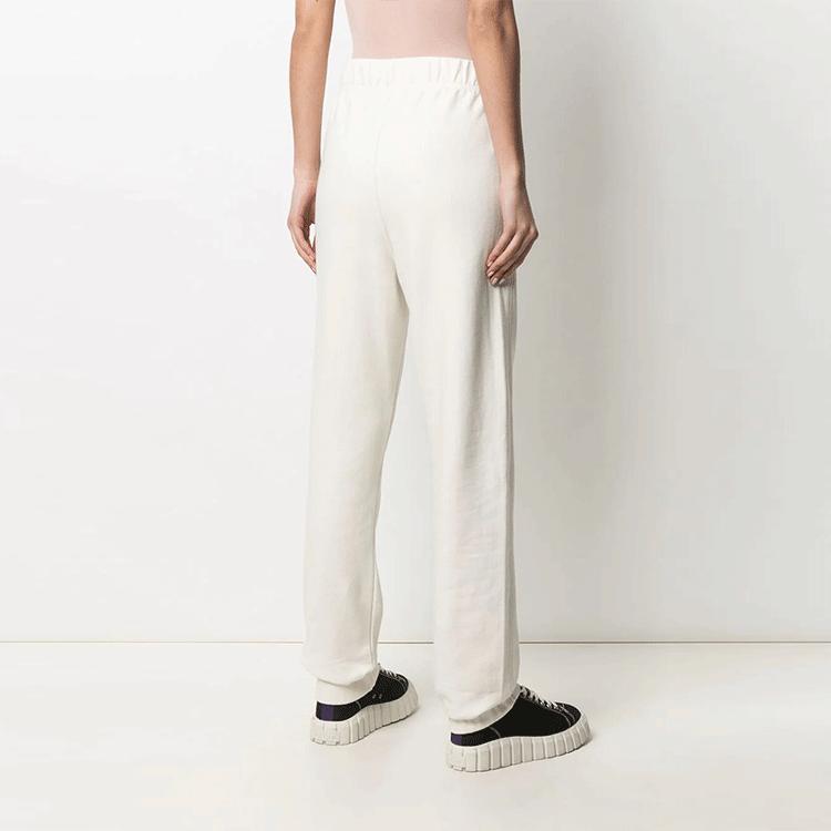 Ganni Logo Elastic Waist Sports Long Pants Women Bottoms White T2925-135
