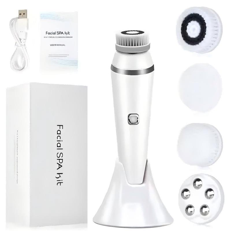 4 In 1 Electric Facial Cleansing Brush Waterproof IPX7 Face Massager Cleansing Device for Deep Cleaning Removal Blackhead Pore