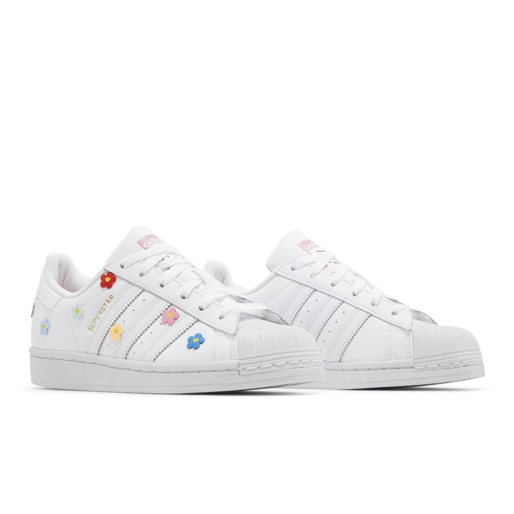 adidas Superstar J 'Colorful Florals' (Unisex) Cloud White / Cloud White / Core Black Kids' Skateboarding Shoes ID7279