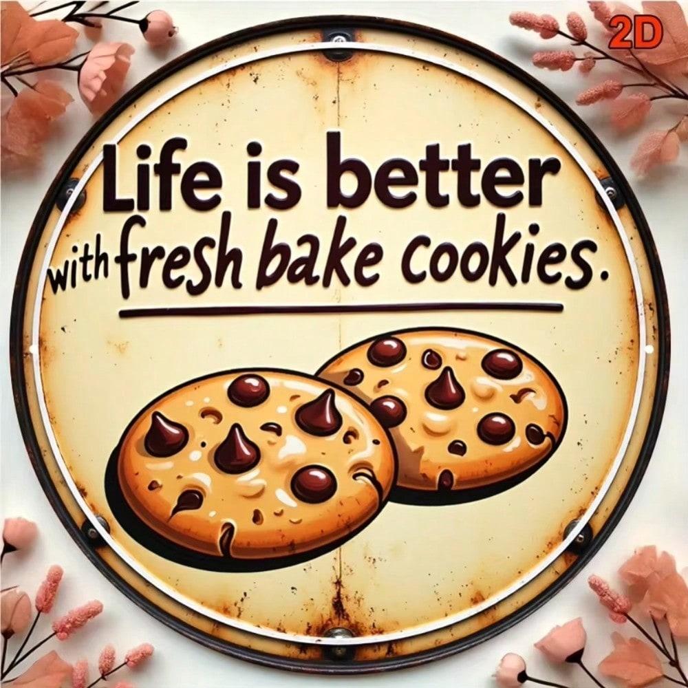 Vintage Aluminum Wall Art Rustic Baking Sign Kitchen Decor Home Decoration