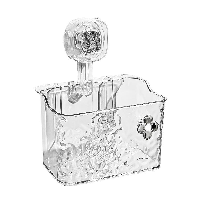 Wall-Mounted Suction Cup Face Towel Storage Box for Bathroom