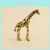 Giraffe Brass Solid Statue Desktop Decoration Vintage Animal Figurines Toys