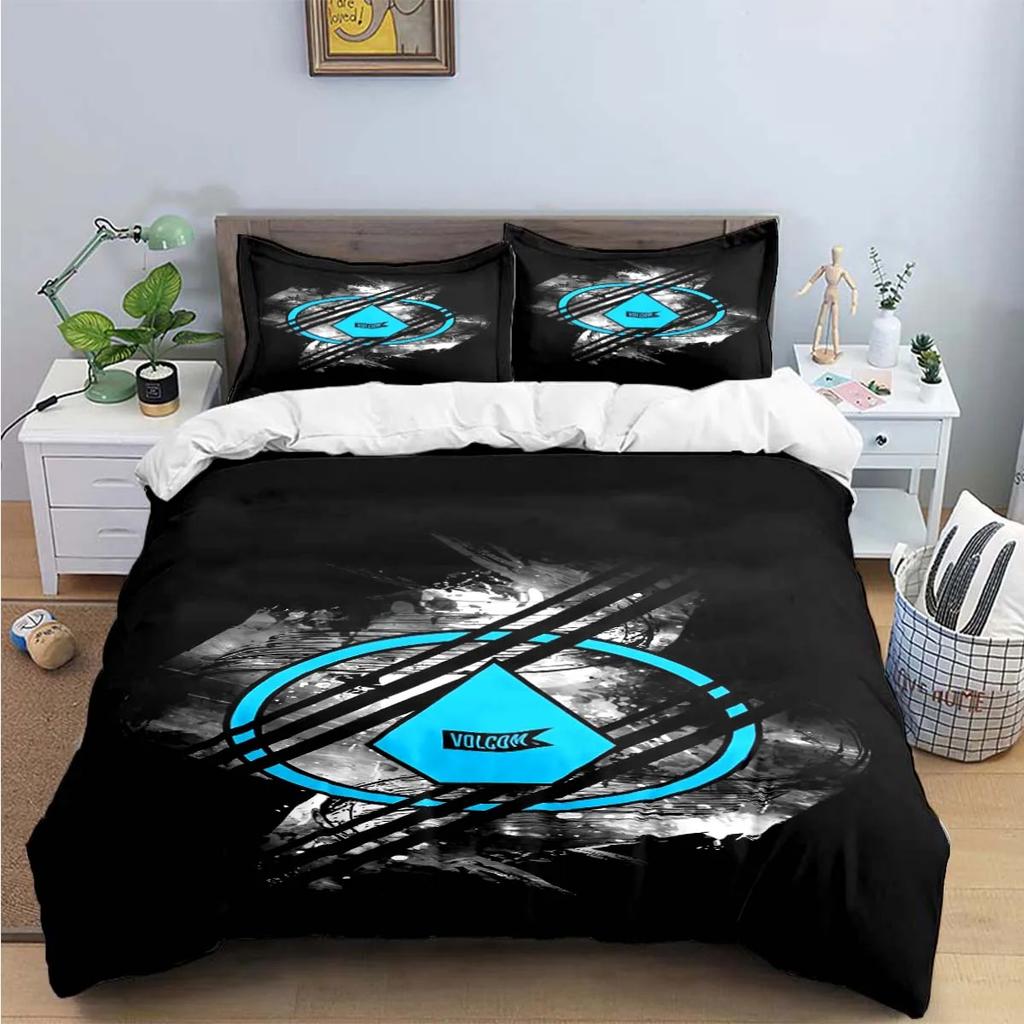 Fashion Exquisite V-Volcom Print Bedding Sets Exquisite Bed Supplies Set Duvet Cover Bed Comforter Set Bedding Set Luxury  Gift