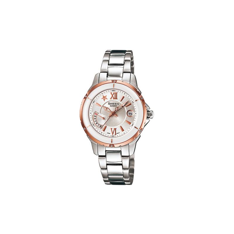 

Casio SHEEN Simple Business Date Display Quartz Movement Stainless Steel Strap Japanese and Korean Watch Women s Watch Silver Dial SHE-4505SG-7ADR срібний