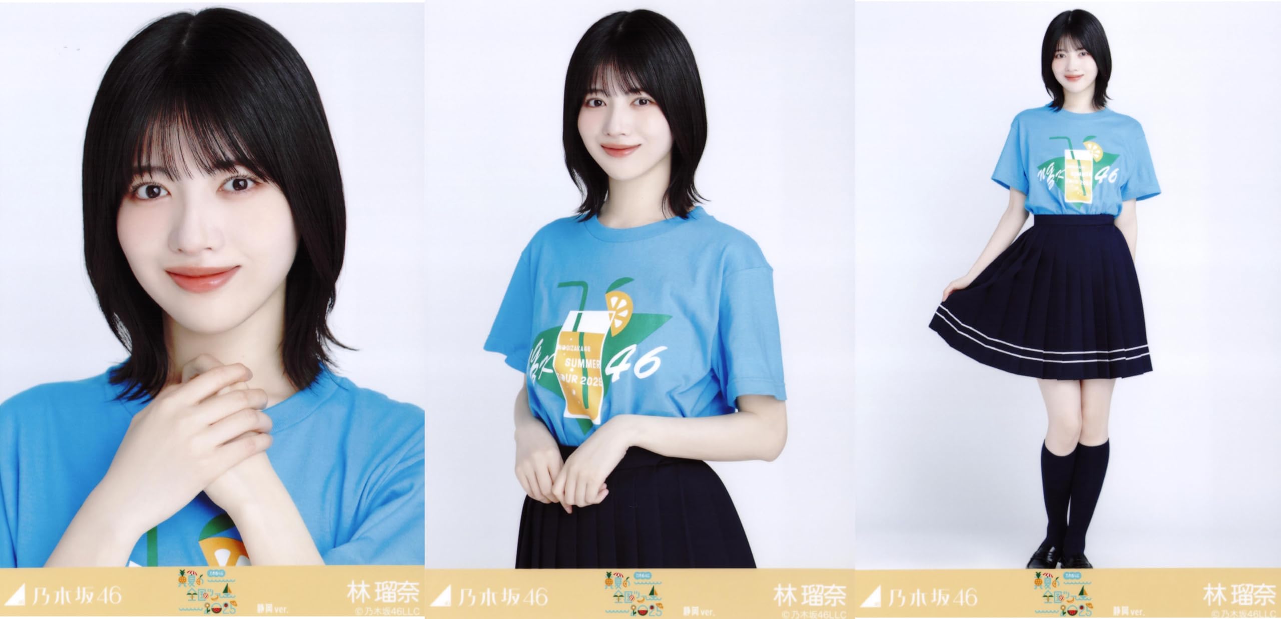 

Nogizaka46 Raw Photo Midsummer National Tour 2025 T-shirt Shizuoka ver. Complete set of 3 by Runa Hayashi