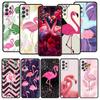 Lovely Pink Flamingos Leaf Case for Samsung A51 A71 A21S A11 A15 A25 A31 A41 A52 A32 A23 A33 A53 A73 A03S A05S A13 5G A72 Cover