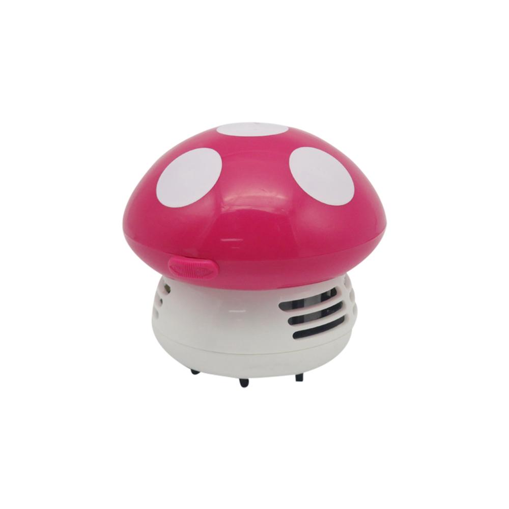 Mini Handheld Cartoon Mushroom Vacuum Cleaner Desktop Decor Biscuit Crumbs Hair Cleaner Gift New