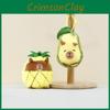 Cute Avocado Capybara Plush Toy Charming Pineapple Bag Charm Keychain 12cm Soft