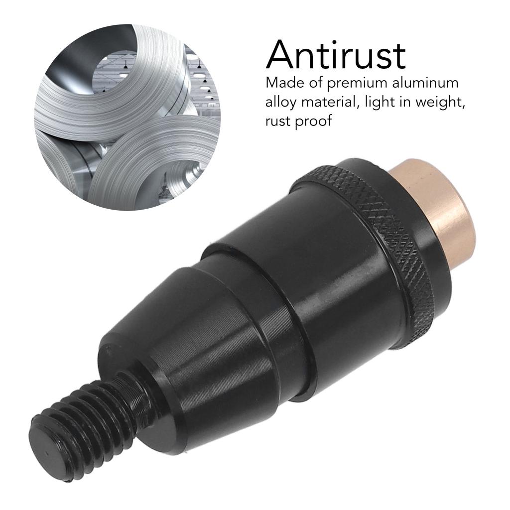 8mm Fishing Net Rod Pod Connector Anti Rotation Screw Net Head Adapter Universal Connector Fishing Accessories Black