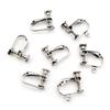 NO Fade 10pcs 15*13mm Stainless Steel Screw Ear Clip Earring Settings Rotate Pads Earring Findings 2026 New Arrival 