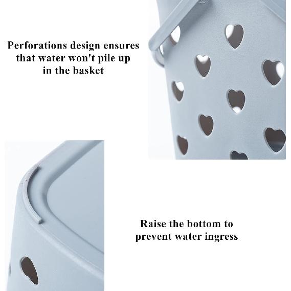 

Набор из 4 портативных корзин для душа Peohud, пластиковая корзина для хранения с ручкой, органайзер для ванной комнаты, общежития, кладовой, кухни