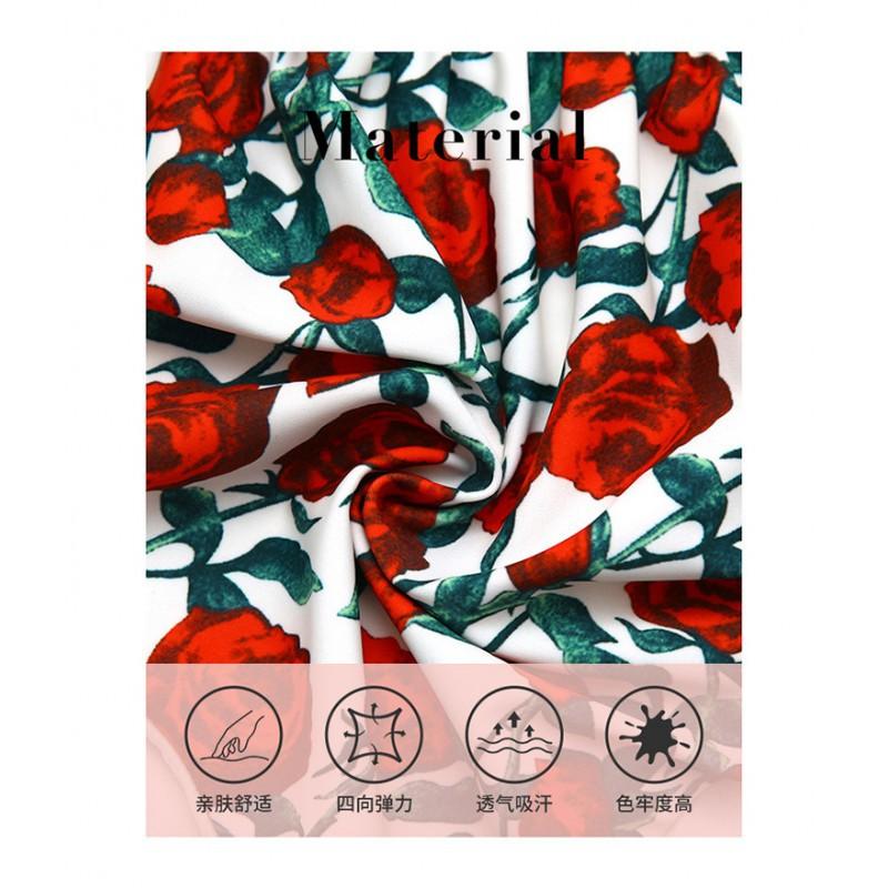 Swimsuit Women's One-piece Triangle High-class Feeling Ins Wind Hot Sexy Fashionable Floral Girl Swimming Suit