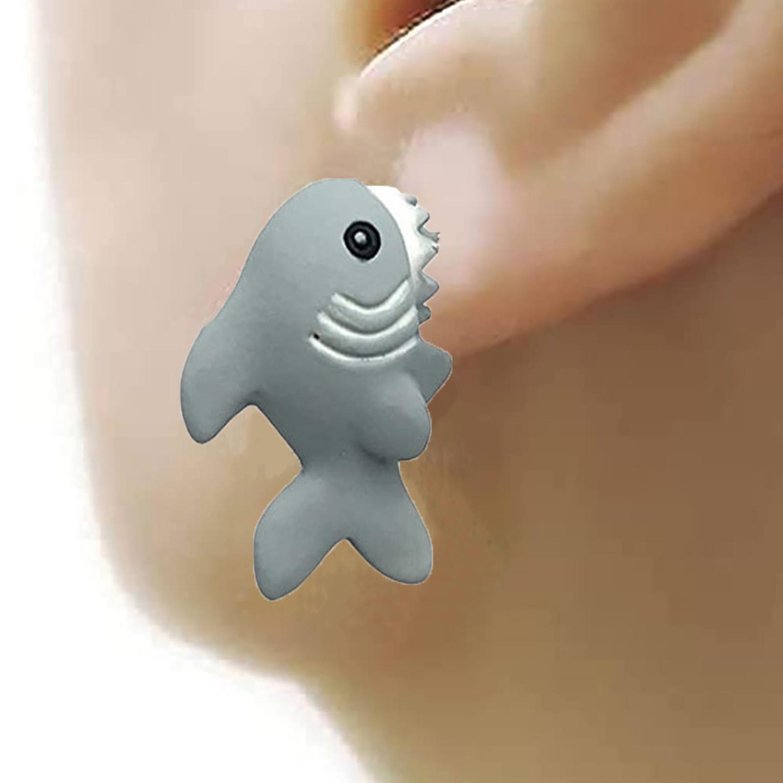 

Женские серьги с милыми животными, 3D милые серьги, серьги-гвоздики ручной работы для девочки